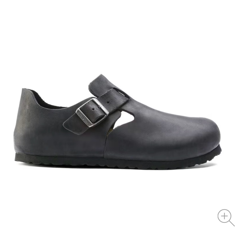 Birkenstock Black Loafers Slip-Ons Comfortable Design